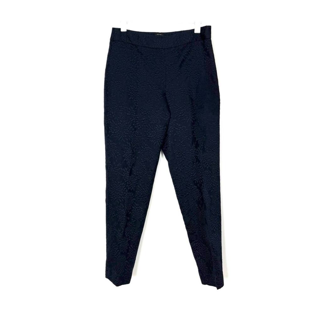 Talbots Heritage Navy Floral Jacquard Pants